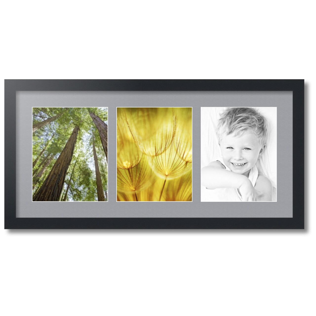ArtToFrames Collage Photo Picture Frame with 3 - 8x10 inch Openings, Framed in Black with Over 62 Mat Color Options and Plexi Glass (CSM-3926-25)